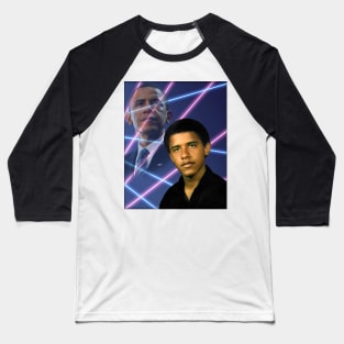 Young Barack Obama School Picture Laser Baseball T-Shirt